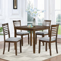 Wooden Dining Square Table, Kitchen Table For Small Space, 4 Person Dining Table, Walnutonly The Table Walnut Seats 4 Gray Dining Room Acacia Square Acacia Wood