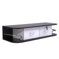 Wall Mounted Barber Station, Beauty Table With Locking Drawer, Beauty Spa Salon Styling Equipment, Black And White Black White Particle Board