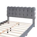 Full Size Upholstered Platform Bed With Soft Headboard,Gray Gray Upholstered