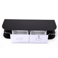 Wall Mounted Barber Station, Beauty Table With Locking Drawer, Beauty Spa Salon Styling Equipment, Black And White Black White Particle Board