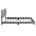 Full Size Upholstered Platform Bed With Soft Headboard,Gray Gray Upholstered