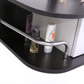 Wall Mounted Barber Station, Beauty Table With Locking Drawer, Beauty Spa Salon Styling Equipment, Black And White Black White Particle Board