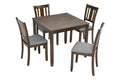 Wooden Dining Square Table, Kitchen Table For Small Space, 4 Person Dining Table, Walnutonly The Table Walnut Seats 4 Gray Dining Room Acacia Square Acacia Wood