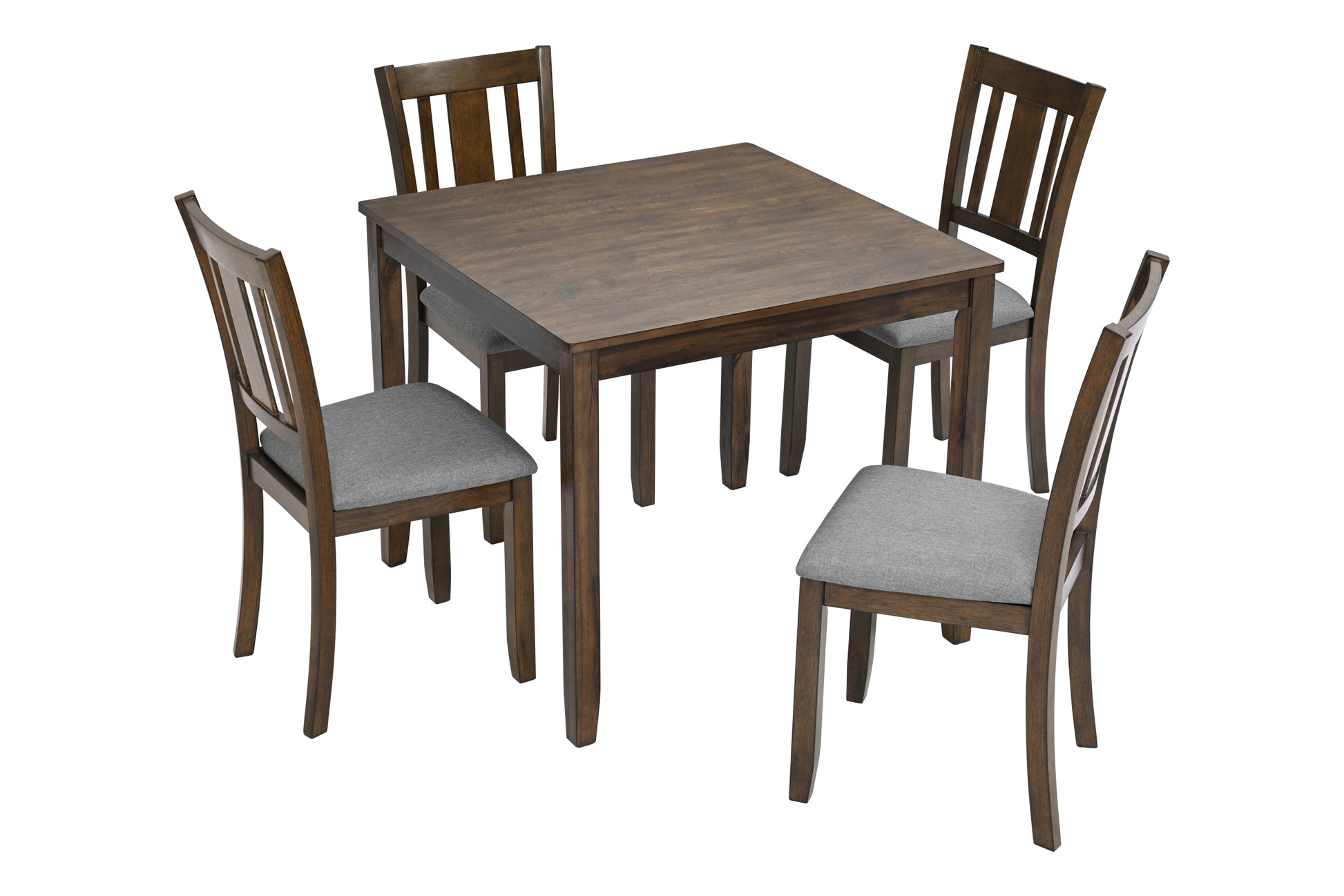 Wooden Dining Square Table, Kitchen Table For Small Space, 4 Person Dining Table, Walnutonly The Table Walnut Seats 4 Gray Dining Room Acacia Square Acacia Wood
