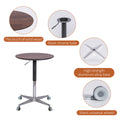 Movable Adjustable Bar Table Pub Table 360 Swivel Counter Bar Height Aluminum Star Base Movable For Stand Desk Bistro Table Dining Room Home Kitchen Table Brown Aluminium Alloy