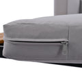 Modern Outdoor Daybed Patio Metal Daybed With Wood Topped Side Spaces For Drinks, 2 In 1 Padded Chaise Lounges For Poolside, Balcony, Deck, Gray Yes Lounge Gray Weather Resistant Frame Fade