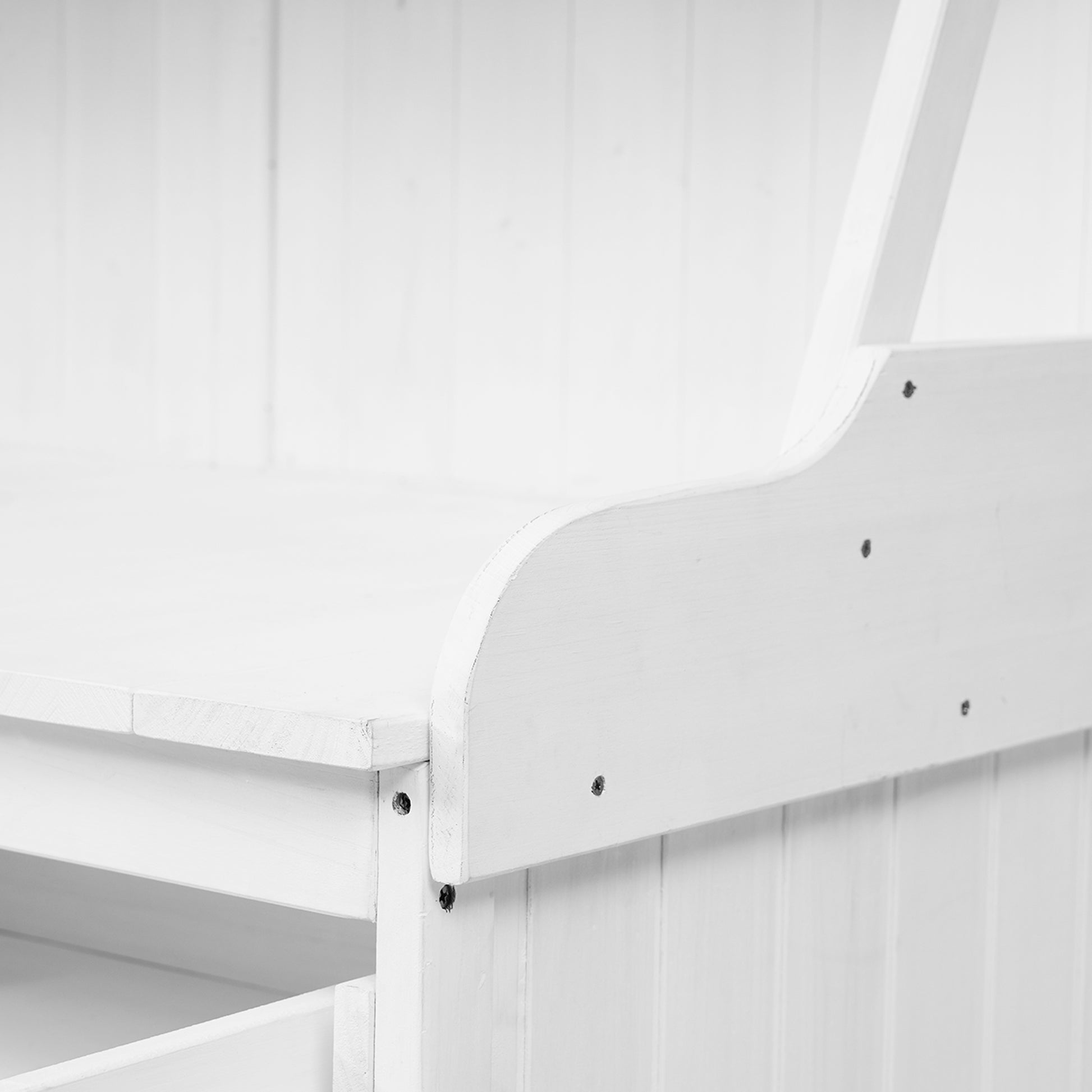 65Inch Garden Potting Bench Table, Fir Wood Workstation With Storage Shelf, Drawer And Cabinet, White White Water Resistant Frame Garden & Outdoor Rustic Wood