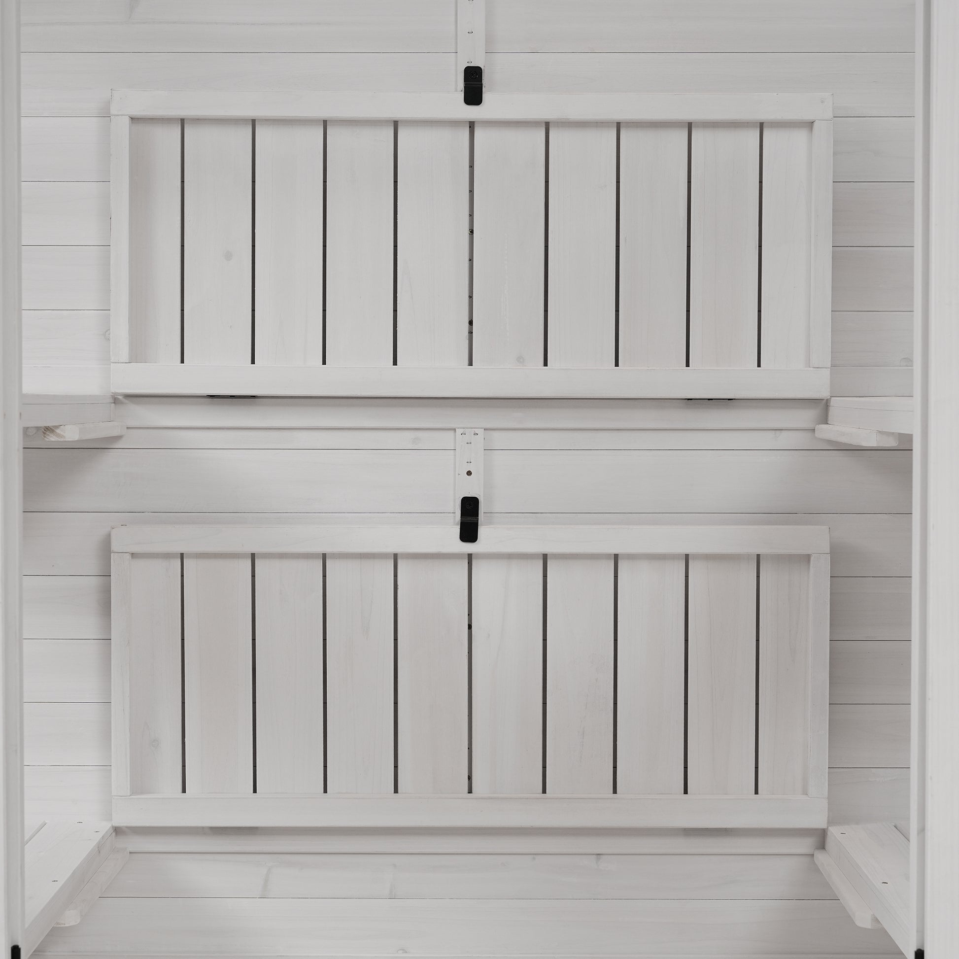 78 Inch Wooden Greenhouse Cold Frame With 4 Independent Skylights And 2 Folding Middle Shelves, Walk In Outdoor Greenhouse, White White Seats 2 Garden & Outdoor Casual Wood