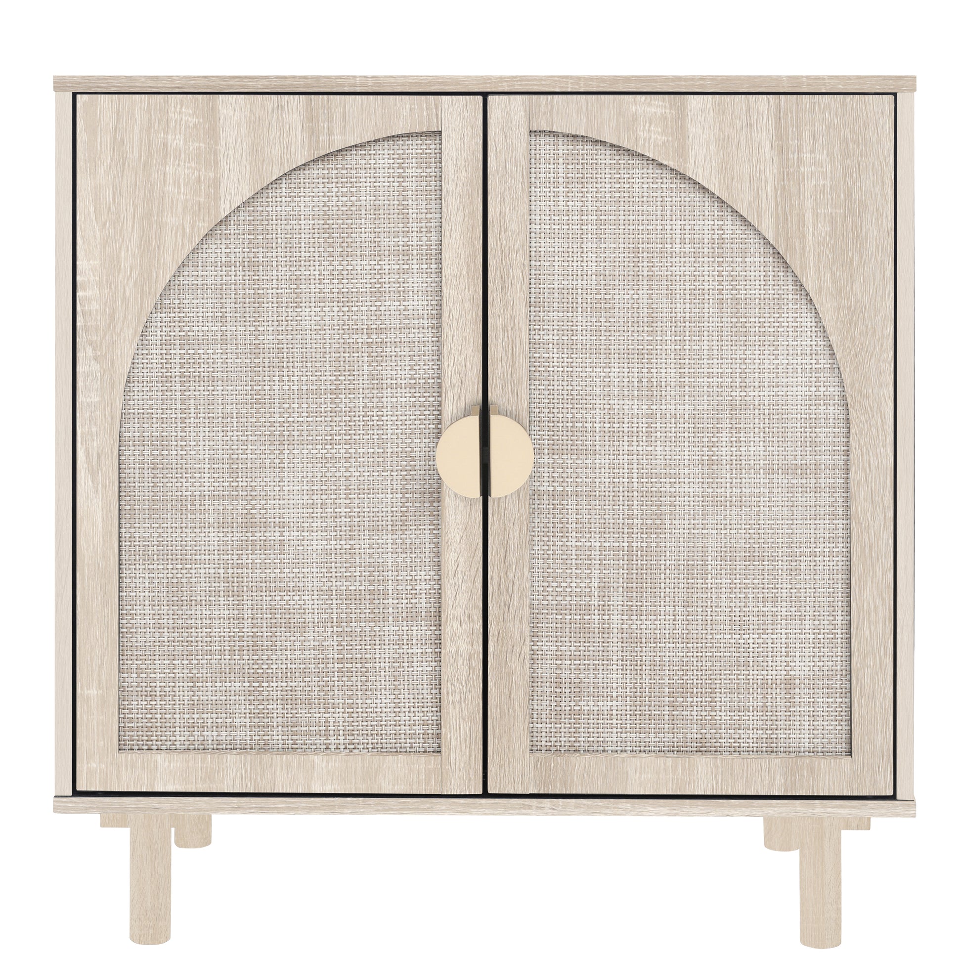 2 Door Cabinet, Suitable For Bedroom, Living Room, Study Natural Mdf