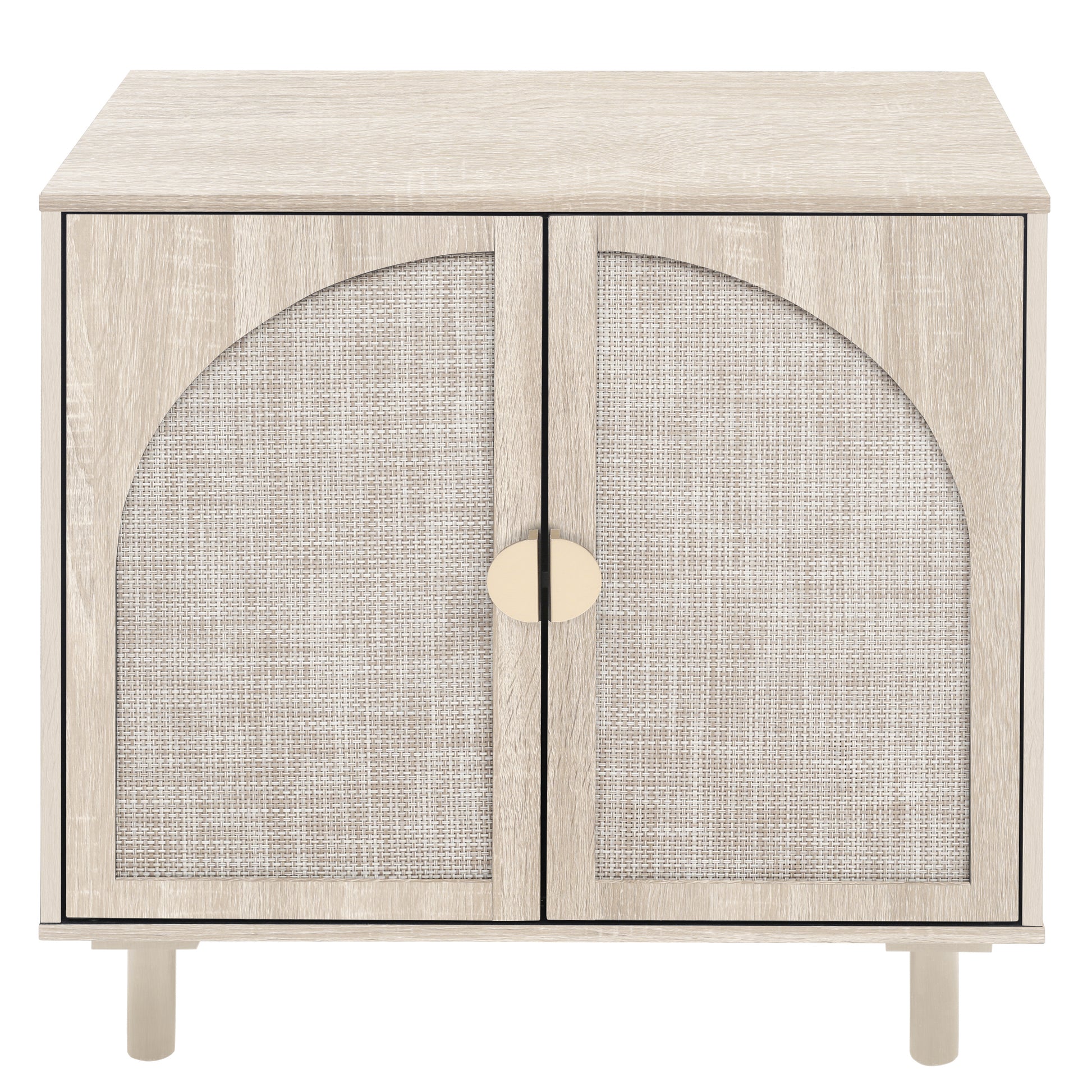 2 Door Cabinet, Suitable For Bedroom, Living Room, Study Natural Mdf