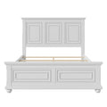 Traditional Town And Country Style Pinewood Vintage Queen Bed, White Queen White Pine