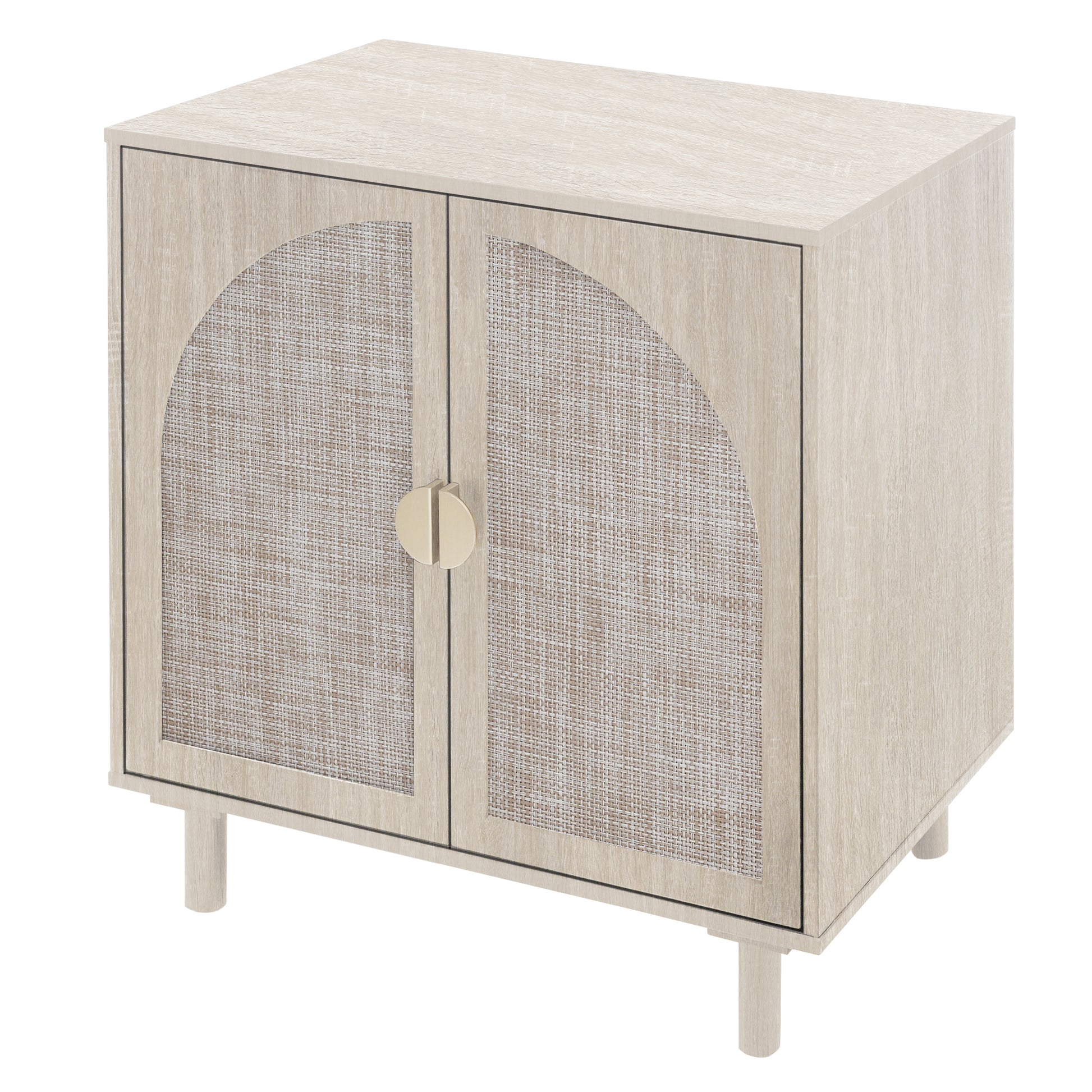 2 Door Cabinet, Suitable For Bedroom, Living Room, Study Natural Mdf