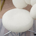 360 Swivel Height Adjustable,Swivel Chair,Teddy Fabric,Home Office Chair White Teddy