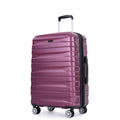 Luggage Set Of 5 Pieces, Expandable Hard Pc Luggage Set With Tsa Lock For Rotating Wheels, Lightweight Rolling Luggage For Men And Women,Wine Red. Wine Red Pc