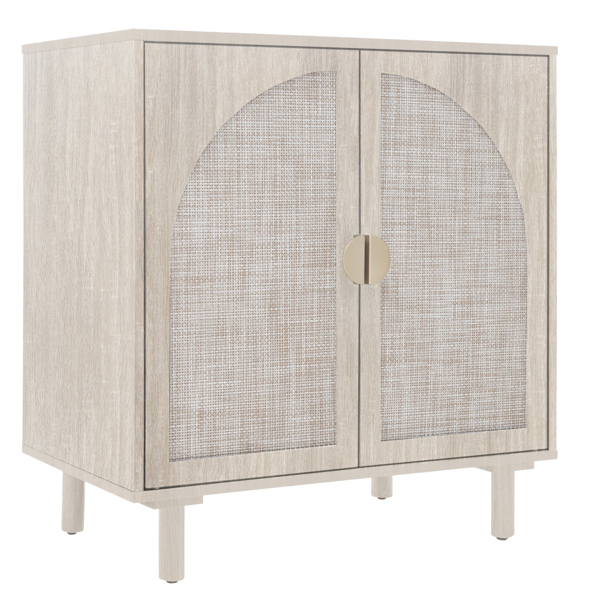2 Door Cabinet, Suitable For Bedroom, Living Room, Study Natural Mdf