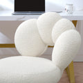 360 Swivel Height Adjustable,Swivel Chair,Teddy Fabric,Home Office Chair White Teddy