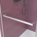 44'' 48'' W X 76'' H Double Sliding Frameless Shower Door With 3 8 Inch 10Mm Clear Glass In Brushed Nickel Brushed Nickel Stainless Steel