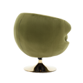 360 Degree Swivel Cuddle Barrel Accent Chairs, Round Armchairs With Wide Upholstered, Fluffy Fabric Chair For Living Room, Bedroom, Office, Waiting Rooms Olive Green Velvet