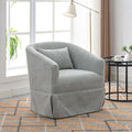 360 Degree Swivel Accent Armchair Linen Blend Orange Light Green Light Green Upholstered