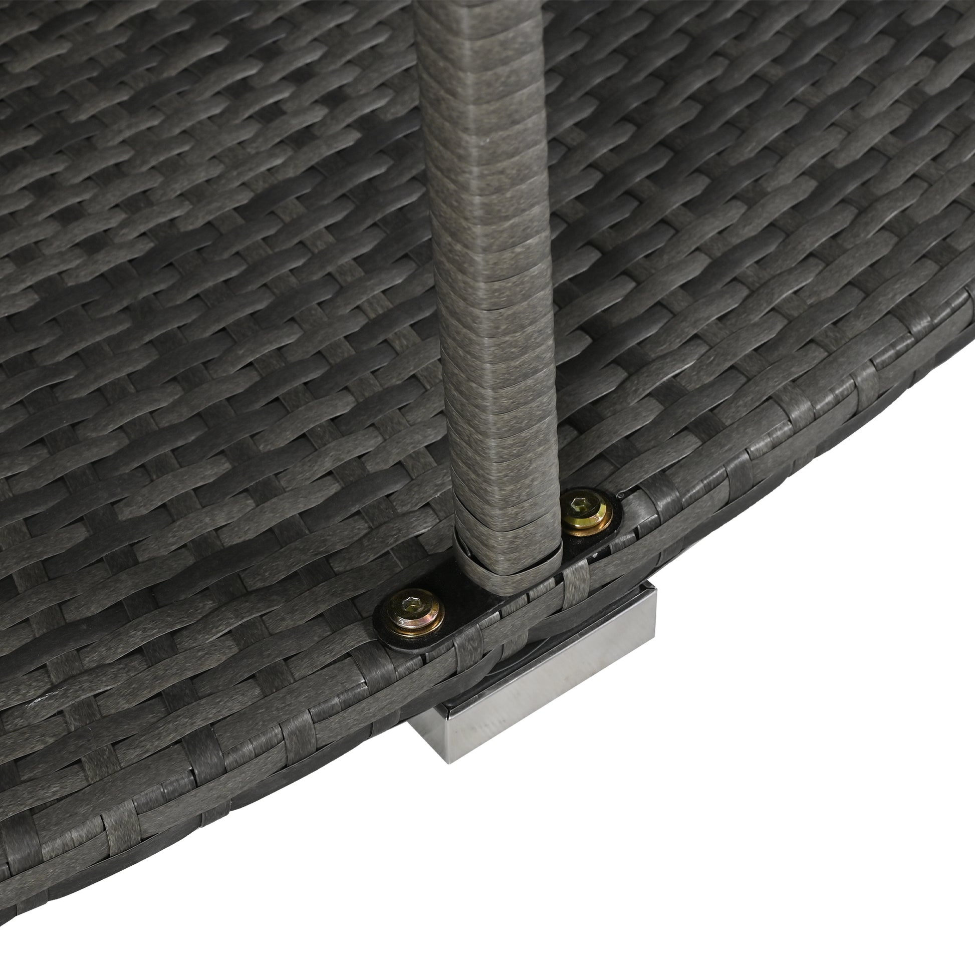 Outdoor Patio Furniture Luxury Circular Outdoor Sofa Set Rattan Wicker Sectional Sofa Lounge Set With Tempered Glass Coffee Table, 6 Pillows, Grey Yes Grey Water Resistant Frame Water Resistant Cushion Garden & Outdoor Sectional Seating Groups Foam