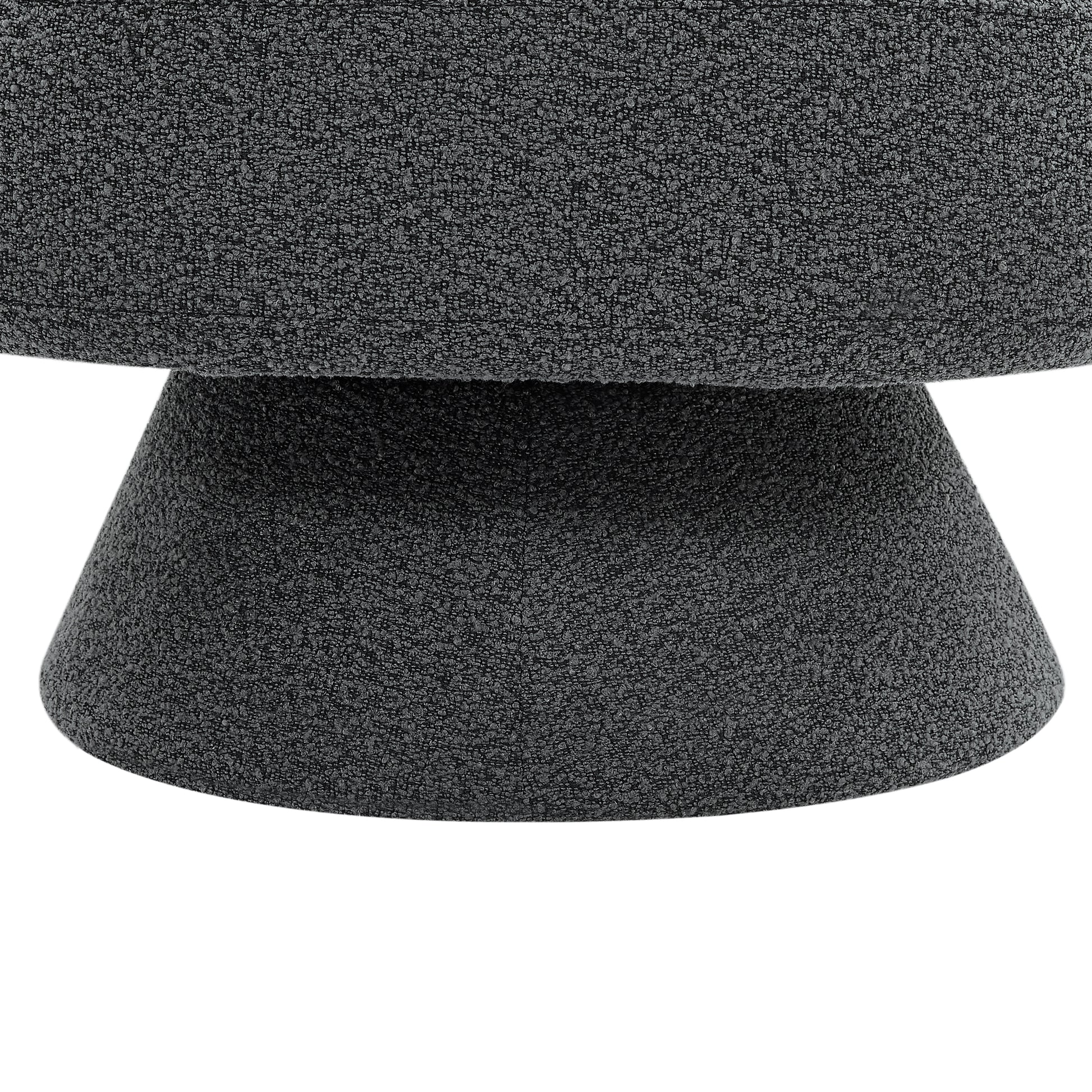 360 Degree Swivel Sherpa Accent Chair Modern Style Barrel Chair With Toss Pillows For Home Office, Living Room, Bedroom, Dark Grey Dark Gray Foam Fabric