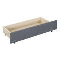 Full Size Upholstered Daybed With 2 Storage Drawers Sofa Bed Frame No Box Spring Needed, Linen Fabric Gray Gray Linen