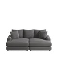 86.6 Inch Corduroy 3 Seater Sofa With 3 Back Pillows2 Toss Pillows And Two Ottoman ,Comfy Sofa Deep Seat Couch For Living Room Army Green Corduroy 3 Seat