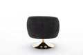 048 Chenille Fabric Accent Swivel Chair With Gold Metal Round Base,Black Black White Primary Living Space Modern Eucalyptus Foam Chenille