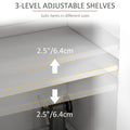 Homcom Modern Kitchen Sideboard Buffet Cabinet With Adjustable Shelves, 48
