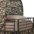 Army Green And Camouflage Tent Loft Bed Twin Green Metal Bedroom Industrial Kids Metal
