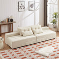 Convertible 3 In 1 Sleeper Sofa And Sectional Sofa With 4 Storage Space For Living Room,Corduroy Couch With 4 Pillows,Corduroy Beige Corduroy 3 Seat