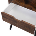 Ightstand With 2 Drawers, Bedside Tables With Solid Wood Legs And Storage, End Table, Side Table, Bedside Furniture For Bedroom, Living Room, Rustic Brown Rustic Brown Mdf