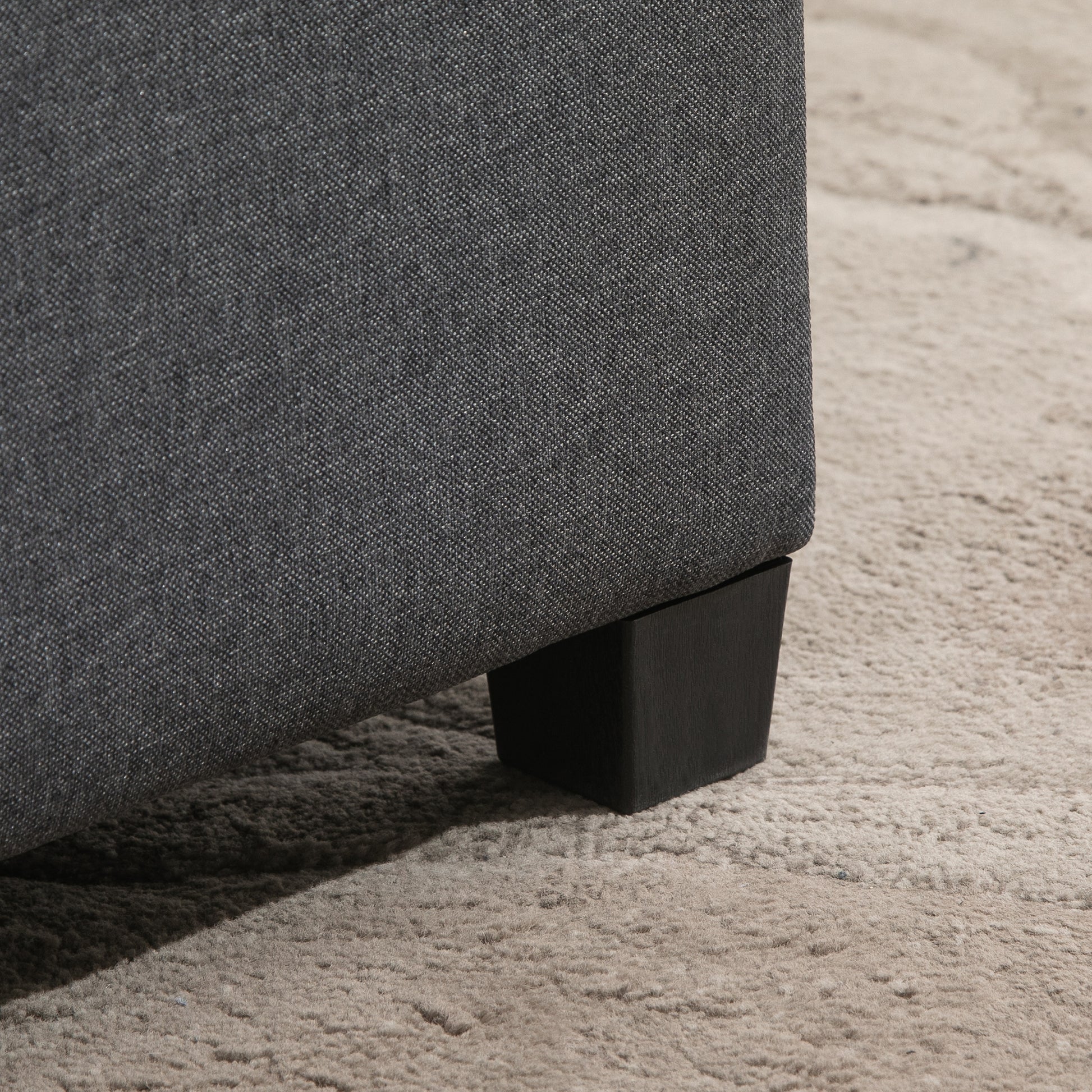 Homcom Fabric Tufted Storage Ottoman With Flip Top Seat Lid, Metal Hinge And Stable Eucalyptus Wood Frame For Living Room, Entryway, Or Bedroom, Grey Gray Plastic