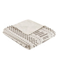 Cotton Jacquard Duvet Cover Mini Set King Ivory Charcoal Cotton