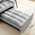 3 In 1 Sofa Bed, Convertible Sleeper Chair Sofa Bed Adjustable Pull Out Sleeper Chair Bed Multi Pockets Folding Sofa Bed For Living Room Bedroom Small Space Grey Grey Velvet 1 Seat