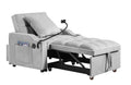 3 In 1 Sofa Bed, Convertible Sleeper Chair Sofa Bed Adjustable Pull Out Sleeper Chair Bed Multi Pockets Folding Sofa Bed For Living Room Bedroom Small Space Grey Grey Velvet 1 Seat