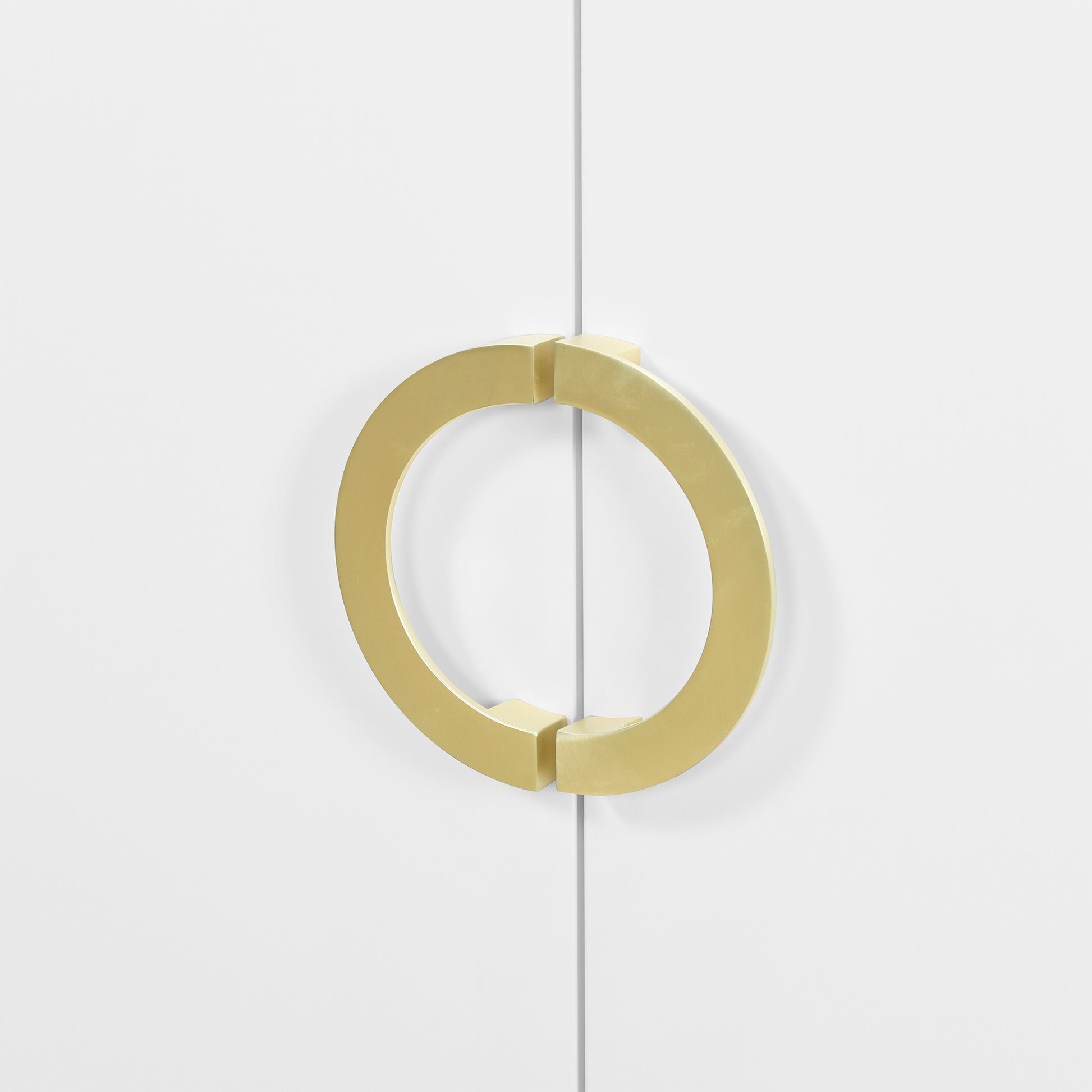 Four Door Metal Handle Storage Cabinet, Suitable For Study, Living Room, Adjustable Shelf White Solid Wood Mdf