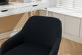 046 Mesh Fabric Home Office 360 Swivel Chair Adjustable Height With Gold Metal Base,Black Solid Black Office Sponge Wipe Clean Modern Office Chairs Tufted Back Foam Adjustable Height Fabric Mesh