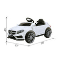 6V Mercedes Benz Amg Electric Vehicle, Kid Ride On Car With Parental Remote Control, Mp3 Player Headlights Opening Doors, For Children 3 8, White White Polypropylene