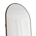 The 4St Generation Of Floor Mounted Full Length Mirrors. Aluminum Alloy Metal Frame Arched Wall Mirror, Bathroom Makeup Mirror, Bedroom Porch, Clothing Store, Wall Mounted.Black 59.8