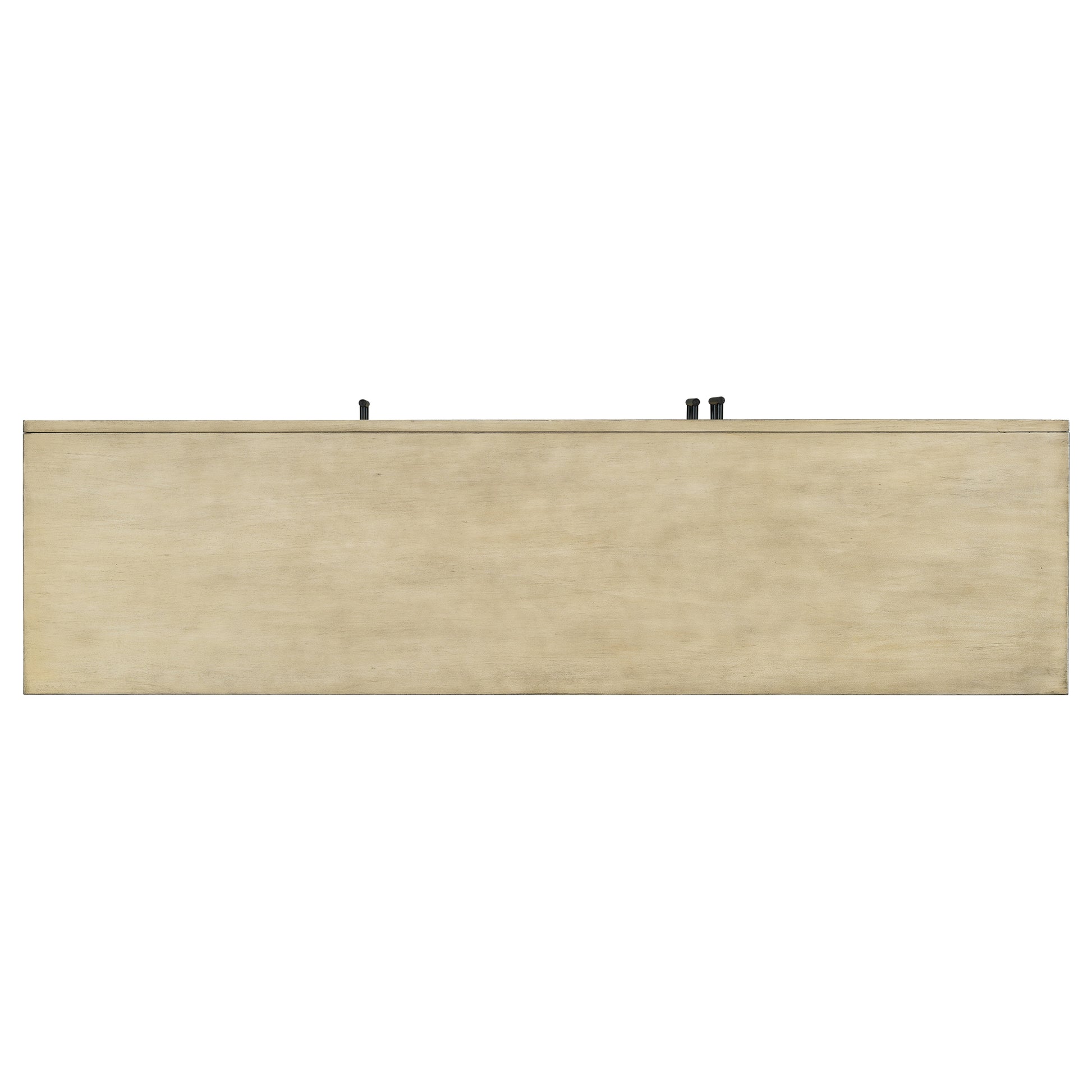 3 Door Large Storage Retro Sideboard With Adjustable Shelves And Black Handles For Kitchen, Dining Room And Living Room Antique Natural Antique Natural Solid Wood Mdf