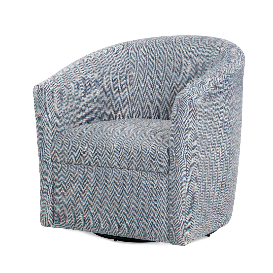 Lainey Indigo Swivel Barrel Chair Blue Modern,Transitional Foam Polyester