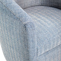Lainey Indigo Swivel Barrel Chair Blue Modern,Transitional Foam Polyester