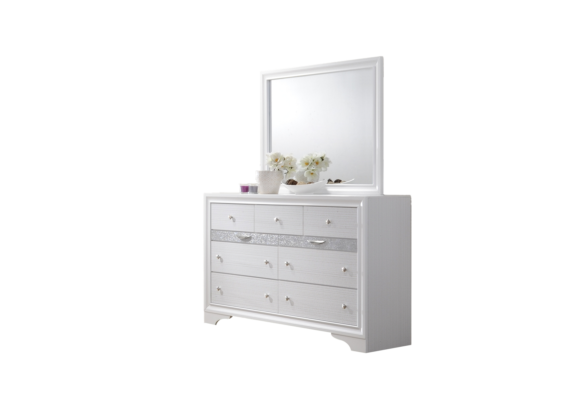 Matrix Traditional Style King 5Pc Storage Bedroom Set Made With Wood In White Box Spring Not Required King White Wood 5 Piece Set Bedroom Bed Included,Chest Included,Dresser Included,Mirror Included,Nightstand Included Traditional Solid Wood Mdf Tufted