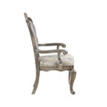 Ariadne Side Chair Set 2 , Velvet & Antique Plantinum Finish Dn02282 Light Gray Fabric