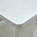 A Modern And Minimalist White Double Layered Rectangular Coffee Table And Coffee Table. Mdf Material Is More Durable And Suitable For Living Rooms, Bedrooms, And Study Rooms. 19.6