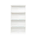 Bookcase Contemporary Closed Back Glass Doors Office Storage Cabinet Floor To Ceiling Low Cabinet Bookcase Against Wall Dustproof Bookshelf White Mdf