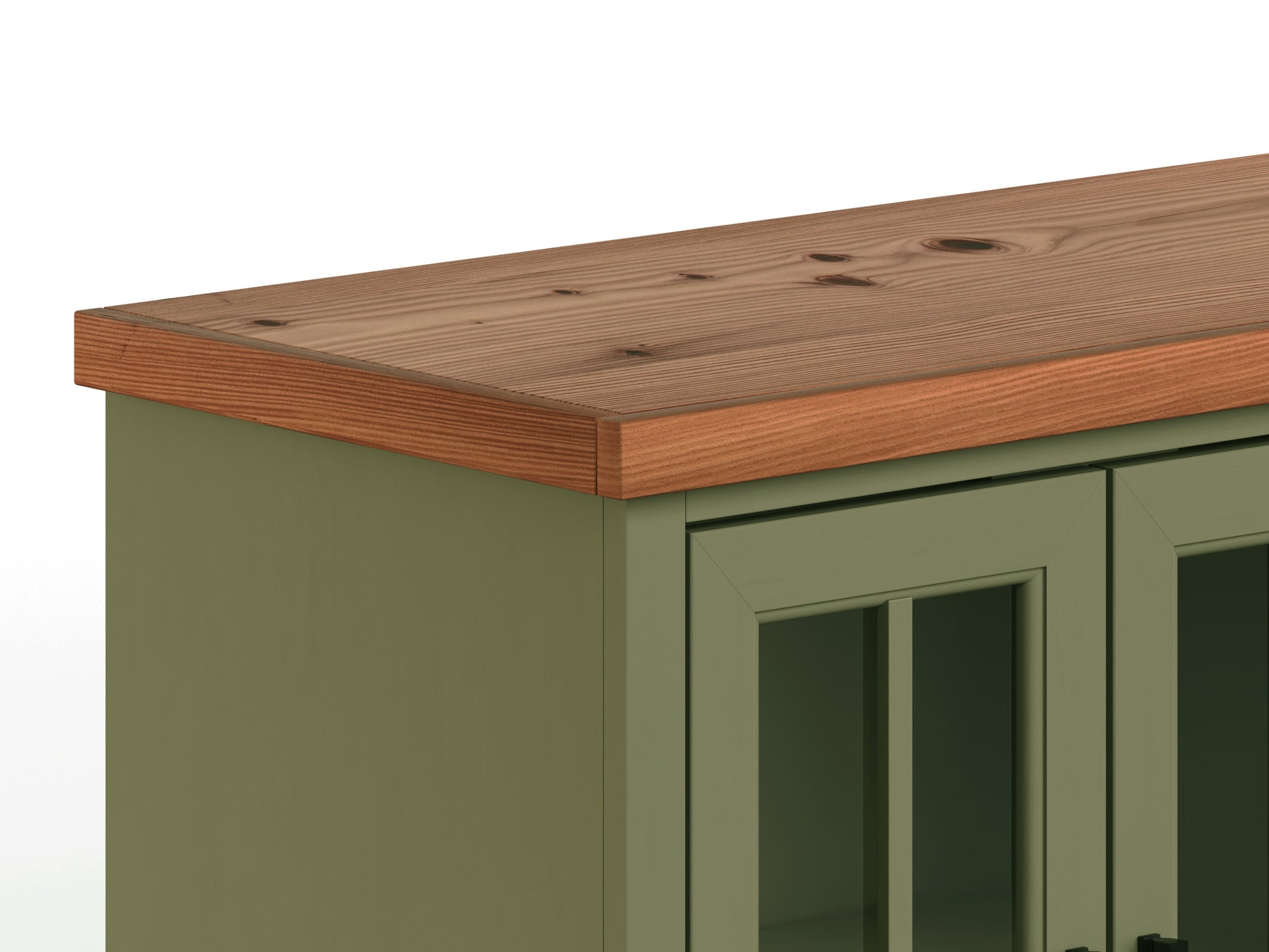 Vineyard 96 Inch Tv Stand Console For Tvs Up To 100 Inches, No Assembly Requried, Sage Green And Fruitwood Finish Green Primary Living Space 90 Inches Or Larger 90 Inches Or Larger Coastal,Farmhouse Poplar 85 Inches Wood