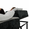 King Size Flex Head Quick Assembly Adjustable Bed Frame With Voice Activated Controls Split King Black Steel Steel