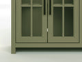Vineyard 96 Inch Tv Stand Console For Tvs Up To 100 Inches, No Assembly Requried, Sage Green And Fruitwood Finish Green Primary Living Space 90 Inches Or Larger 90 Inches Or Larger Coastal,Farmhouse Poplar 85 Inches Wood